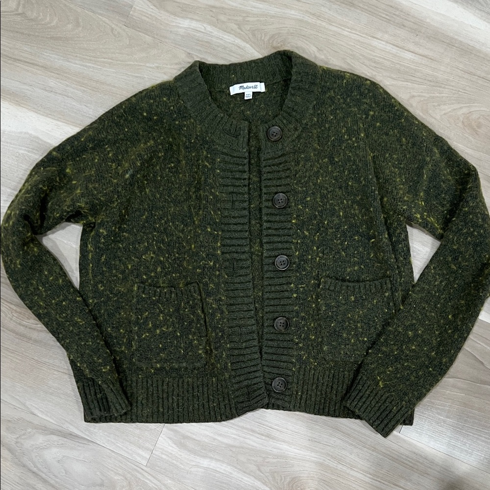 Madewell Forest Green Cardigan Sweater